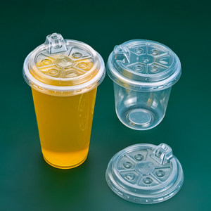 Tapa de plástico transparente de 90 mm para vasos de bebidas frías de Xiamen, tapa con boquilla de plástico, material PP, tapa para vasos de papel y plástico de 10 y 12 oz - Product Image 2
