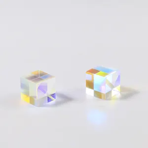 Lustre fotográfico 20*20*20mm, lustre mini k9 de luz lateral rgb cor de cristal de vidro óptico prisma x cubo