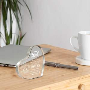 Gifts for Girlfriend, Heart Shaped Acrylic I Love You <strong>Plaque</strong> Keepsake, Christmas Anniversary Birthday Her Fiancee Gf - Product Image 2