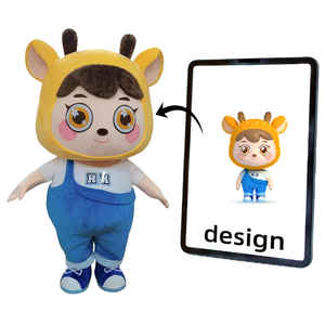 ตุ๊กตาแมสคอตรถยนต์ลายการ์ตูนแบบกำหนดเองสำหรับทุกเพศ ผลิตจากผ้าพลัฌยัดไส้ด้วยใยฝ้าย PP เป็นมิตรต่อสิ่งแวดล้อม นุ่มมาก น่ารัก สนุกสนาน ดีไซน์รถบรรทุก Kinqee - Product Image 3