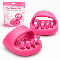 Sandales d'entraînement à séparateurs d'orteils, sandales d'acupression pour femmes et hommes avec support d'équilibre, claquettes légères et confortables