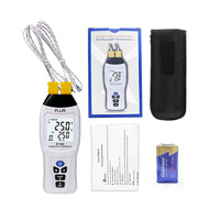 Handheld Industrial Digital Portable High Temperature Meter Dual Channel K Type Thermocouple Probes Thermometer for Laboratory