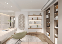 Service de rendu 3D de conception architecturale de maison pour la conception intérieure de maisons de villa avec des meubles pour des chambres à coucher salle de bains salon