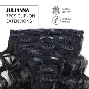 Vente en gros 24 28 30 pouces 7 pièces 16 extensions de cheveux à clipser extensions de cheveux synthétiques blonds à clipser - Product Image 5