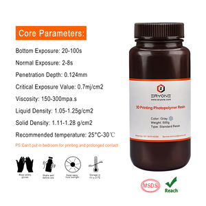Eryone Haute Résolution <span class=keywords><strong>Résine</strong></span> <span class=keywords><strong>Polymère</strong></span> 500ml 1000ml 405nm Faible Odeur 3D Imprimante DLP Standard UV <span class=keywords><strong>Résine</strong></span> Liquide avec Large Compatibilité - Product Image 2