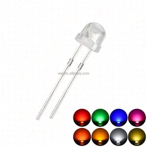 LED Factory 5mm Chapeau de paille Led Diode Blanc Rouge Vert Bleu Jaune led 5mm chapeau de paille