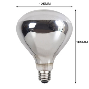 Yuba 250W argent antidéflagrant salle de bain éclairage grand lustre à vis avec ampoules en verre et halogène pour usage domestique - Product Image 4