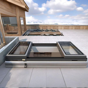 Design moderno automatico finestre scorrevoli in vetro <span class=keywords><strong>per</strong></span> alberghi di grandi <span class=keywords><strong>dimensioni</strong></span> in alluminio obliquo tetto telecomando lucernario - Product Image 1