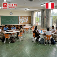 Bureau d'étude MINYI DAISY Peru, nouveau design, mobilier scolaire, pupitre scolaire, table d'étude et ensemble bureau et chaise.
