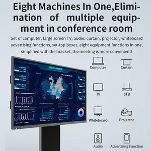 Panel datar layar sentuh, papan tulis putih pintar interaktif Digital elektronik tampilan LCD untuk mengajar sekolah