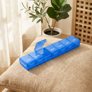 Organisateur de pilules hebdomadaire 7 jours en PP, sans BPA, à ouverture facile, adapté aux personnes âgées et souffrant d'arthrite, pour faciliter l'administration des suppléments vitaminiques - Product Image 3
