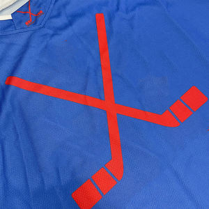 เสื้อฮ็อกกี้ตาข่ายพิมพ์ลายพิมพ์ซับลิเมชันสไตล์วินเทจโอเวอร์ไซส์ปักลายฮ็อกกี้น้ำแข็ง - Product Image 5