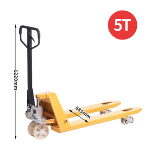 Fabrieksleverancier Zware 5000Kg Capaciteit Hydraulische Push Hand <span class=keywords><strong>Pallet</strong></span> Truck <span class=keywords><strong>Pallet</strong></span> <span class=keywords><strong>Jack</strong></span> Met Nylon Wielen 685*1220Mm - Product Image 2