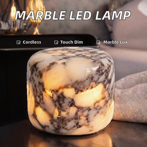 Lampe tactile créative transfrontalière, veilleuse d'ambiance, décoration en marbre naturel, alimentation USB, rechargeable, intensité réglable, mini - Product Image 6