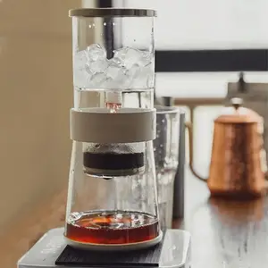 Cao Thủy Tinh Borosilicate Đá Nhỏ Giọt Cà Phê Maker Chậm Lạnh Nhỏ Giọt Với Có Thể Điều Chỉnh Lưu Lượng Nước Lạnh Brew Đổ Hơn Cà Phê Nồi