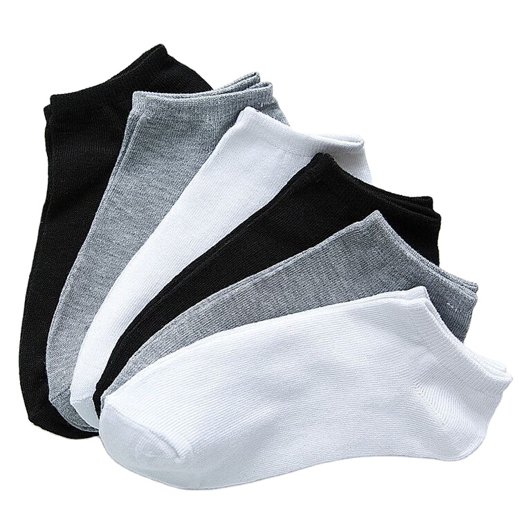 Vente en gros de chaussettes courtes bon marché pour hommes chaussettes respirantes en polyester printemps été chaussettes décontractées pour hommes