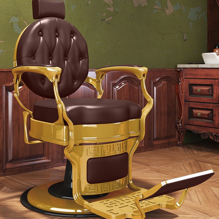 High-end oil head chair brown gold export quality
