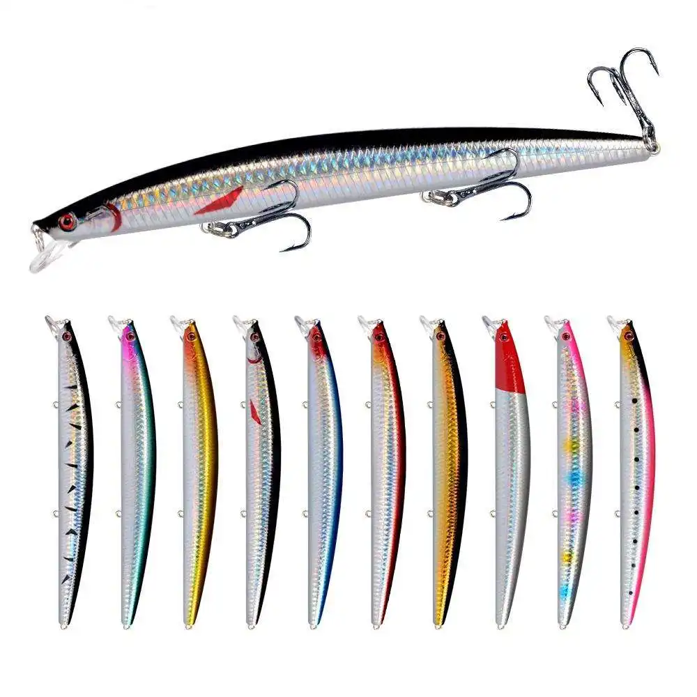 JIEMI OEM Nouveau style 180mm 24g Nouvelle arrivée! Leurre de pêche de haute qualité poisson de mer artificiel leurre de pêche méné de grande taille