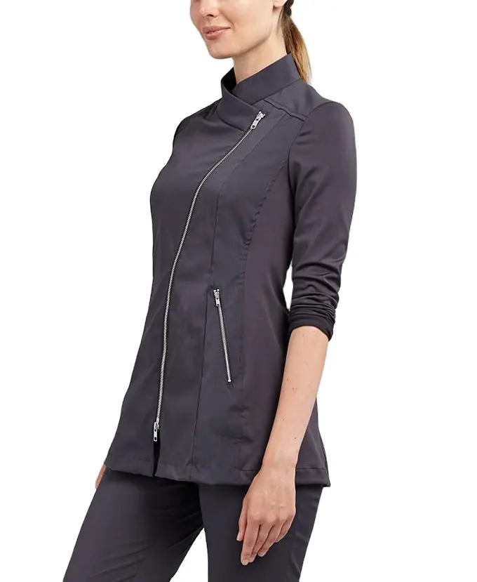 Wholesale WomenのZip Front Zip Pocketsナース病院制服医療スクラブJackets Stylish Designs Jackets