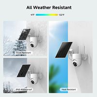 3MP 2K HD IP65 Waterproof Outdoor CCTV Security Camera With Ubox App 5200mAh Recharged Battery Night Vision Cloud Storage