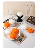 Bougie parfumée citrouille d'Halloween, bougie en cire de soja 3D en forme de visage de fantôme, aromathérapie, faite à la main, nouveauté décorative pour cadeaux de fête