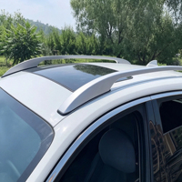 Barres latérales de toit en alliage d'aluminium Subaru XV/Forester 40 cm à extrémité courbée, fixation adhésive sans perçage, Dachtrager
