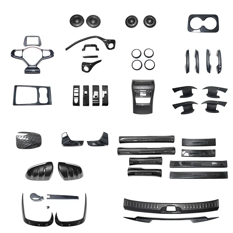 Аксессуары для интерьера автомобиля под заказ из АБС-пластика, Имитация углерода, декоративная отделка, крышка, внешние аксессуары для автомобиля для BYD Atto 3 юаня плюс