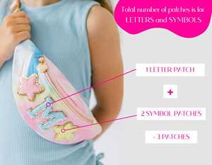 กระเป๋าคาดเอวเด็กแบบสั่งทำพิเศษพร้อมป้ายตัวอักษรพิมพ์ลายเชนิลล์ |   กระเป๋าคาดเอวขนาดเล็กมีซิปกันน้ำแบบพกพาไนลอน - Product Image 6