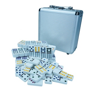 Fabricación de OEM de doble 12 tren mexicano juego de dominó en aluminio <span class=keywords><strong>llevar</strong></span> caso profesional tamaño dominó juego de mesa - Product Image 2