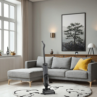 Nettoyeur intelligent vertical sans fil 3-en-1 avec moteur sans balais, pour lavage humide et sec, balai et aspirateur pour tapis, idéal pour la maison et l'hôtel