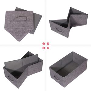 Large Capacity Vintage Foldable Clothing Storage <b>Box</b> Desktop Drawer Storage Basket for Office Europe <b>Wardrobe</b> Storage Bins Cube - Product Image 3