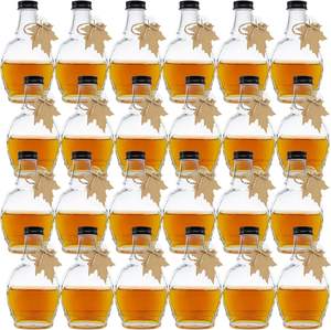 Bouteilles en verre de 5 oz pour <span class=keywords><strong>sirop</strong></span> <span class=keywords><strong>d</strong></span>'<span class=keywords><strong>érable</strong></span>, bouteilles en verre transparent, pots pour <span class=keywords><strong>sirop</strong></span> <span class=keywords><strong>d</strong></span>'<span class=keywords><strong>érable</strong></span>, rangement pour <span class=keywords><strong>whisky</strong></span>, sauce, vanille, cadeaux - Product Image 1