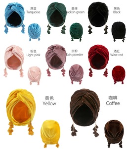 <span class=keywords><strong>Gorros</strong></span> Turbante de Color Sólido con Borlas, Pañuelos <span class=keywords><strong>para</strong></span> la Cabeza Elásticos, <span class=keywords><strong>Gorros</strong></span> Musulmanes Transpirables, Gorro de <span class=keywords><strong>Quimioterapia</strong></span> <span class=keywords><strong>para</strong></span> Mujer, Gorro de Terciopelo - Product Image 6