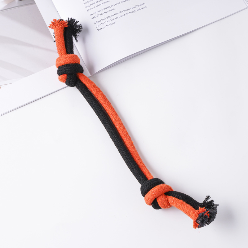 Naranja y negro, dos nudos, 28*3cm, 25g