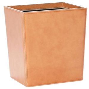 Cestino per Rifiuti dal Design Classico in MDF e Pelle PU con Rivestimento in Metallo per Casa, Ufficio e Hotel - Product Image 4