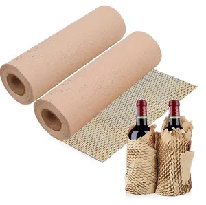 <span class=keywords><strong>Papier</strong></span> d'emballage en forme de nid d'abeille, <span class=keywords><strong>pour</strong></span> les célébrations mobiles, emballage cadeau, réutilisable, expédition, rouleau d'amortissement à bulles, biodégradable - Product Image 1