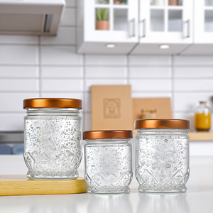 Bán buôn Kính Chim Yến chai với Dễ dàng mở nắp tùy chỉnh logo mứt thực phẩm bảo quản <span class=keywords><strong>Jar</strong></span> - Product Image 4