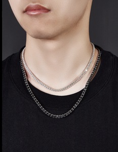 สร้อยคอผู้ชาย TK Hot Sale ประดับโมอิสซาไนต์สีขาว VVS ขนาด 5 มม. เงินแท้ชุบทองคำขาว 18k ชุบโรเดียม พร้อมใบรับรอง GRA - Product Image 4