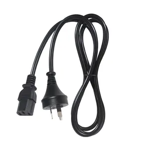 6Ft Black Inline AU Power Cable as 3112 SAA To IEC Connector 60320 c13 Power Cord