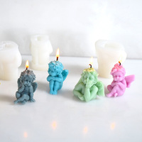 5 Arten Engel Form Harz Kerzen form 3D DIY Silikon form für Home Decoration Duft kerzen form
