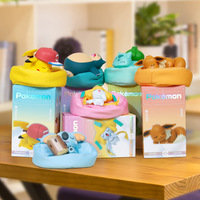 Figurine pokémon sommeil authentique autorisée, boîte aveugle, décoration de bureau Pikachu Bulbasaur ronflement, figurine d'action Eevee