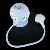 Rubik's Cube 4 prises multiples Prise d'extension USB 4 prises Prise universelle type C Prise US EU UK multiprise de voyage multiprise