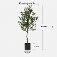 Arbre d'olivier artificiel et arbustes de 240 cm, plantes décoratives réalistes et écologiques en PE pour les maisons neuves et l'extérieur