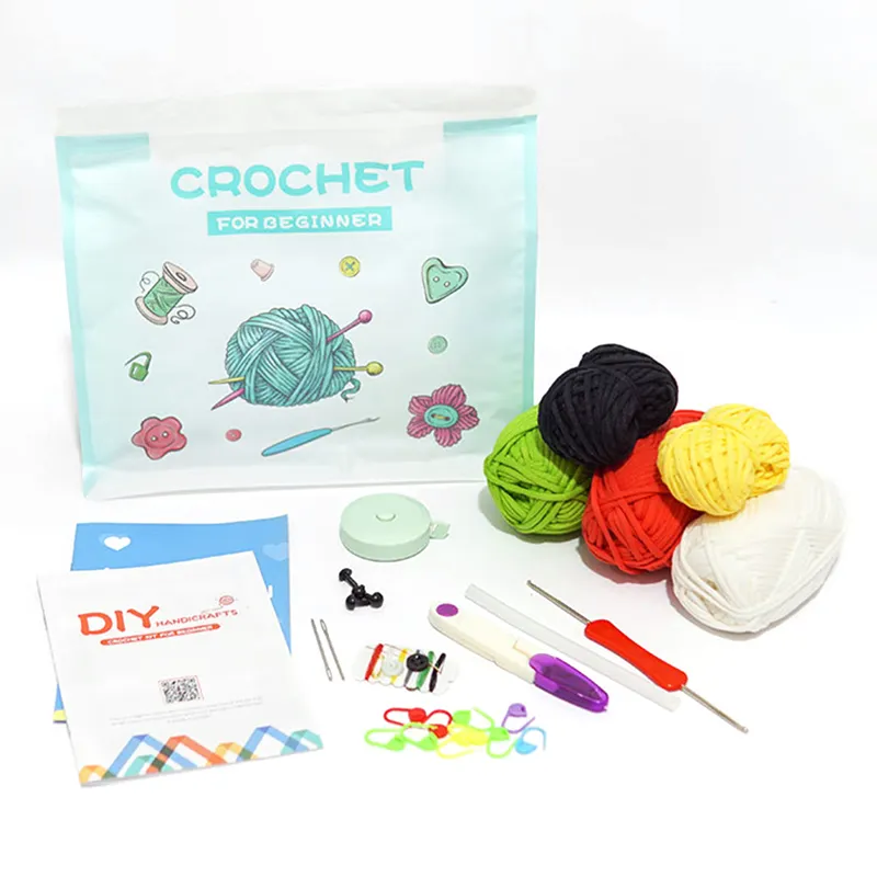 JP Vários Natal Forma DIY Hand-Woven Material Bag E Tutorial Video Knitting Crochet Kit