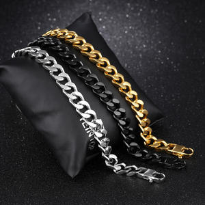 गर्म बिक्री फैशन 18K सोना मढ़वाया कंगन सोने मियामी क्यूबा लिंक चेन कंगन Hiphop गहने - Product Image 4