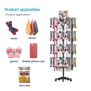 Customizable Metal Floor Standing <strong>Rotating</strong> Retail Store <strong>Display</strong> Rack Product <strong>Display</strong> <strong>Stand</strong> for Socks - Product Image 3