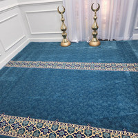 Tapis de mosquée écologique en polypropylène jacquard, lavable, acoustique, rouge, pour église, de mur à mur