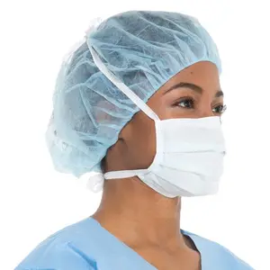 S & J CE EN14683医用外科口罩4层平耳舒适带ASTM F2100 3级一次性手术面罩
