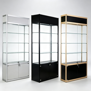 <span class=keywords><strong>Vitrine</strong></span> de présentation sectionnelle moderne en alliage d'aluminium personnalisée pour boutique, avec logo sur mesure, pour magasin de détail - Product Image 4