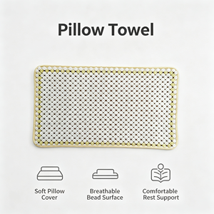 Funda de Almohada Refrescante de Ágata y Jade, Tapete de Masaje de Piedra Natural para la Columna Cervical y el Sueño, Transpirable y Lavable para SPA en Casa - Product Image 3